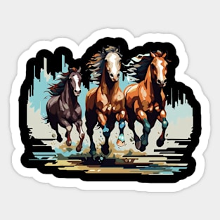 Horses running Sticker